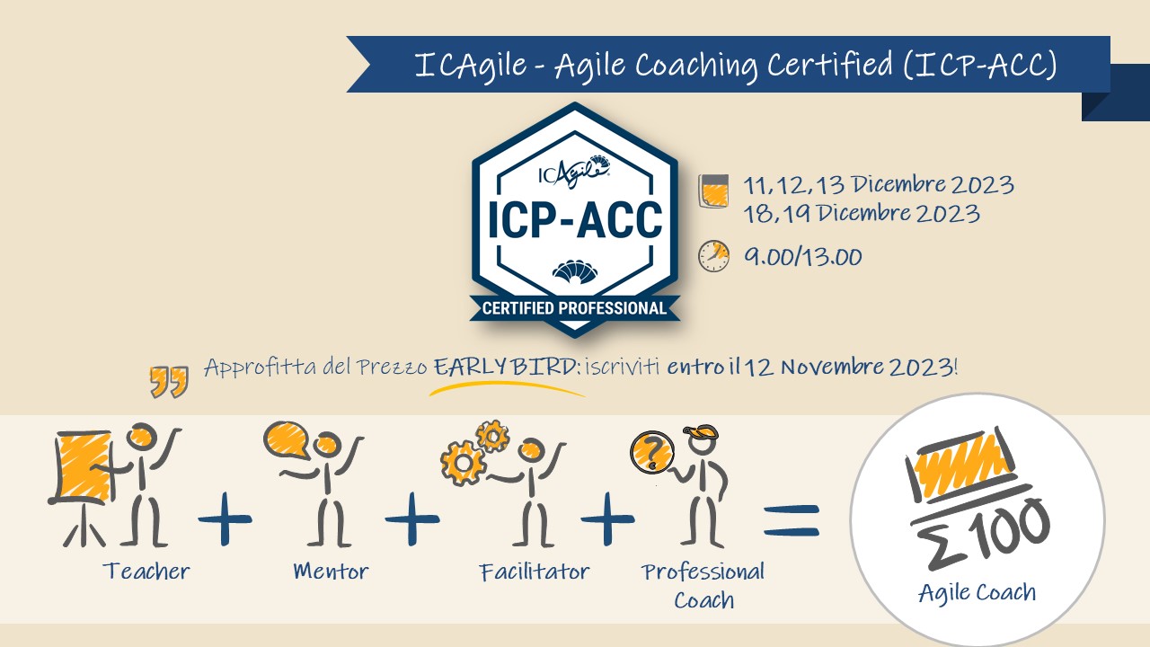 Agile Coach ICAgile ICP-ACC Dicembre 2023